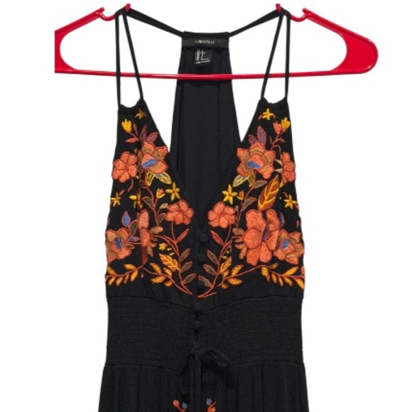 🖤 Forever 21 Floral Strappy Maxi Dress – Size Small - Picture 2 of 4